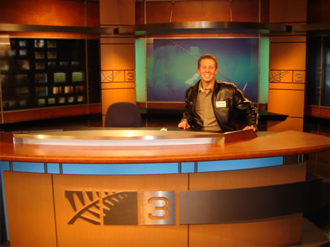 Russell at TV3 News Desk
