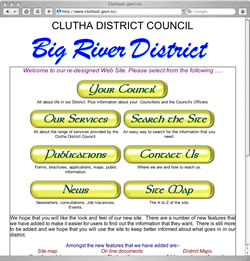 Clutha District Council website